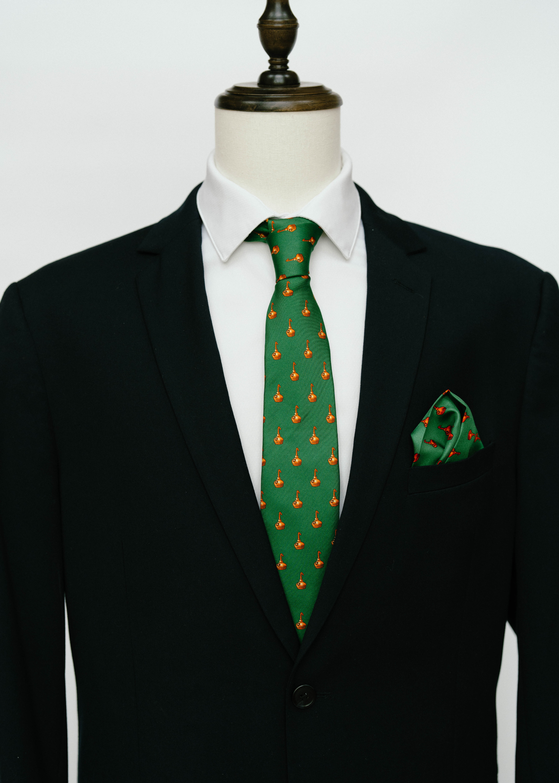 Copper Pot Still Necktie Gift Set - Green