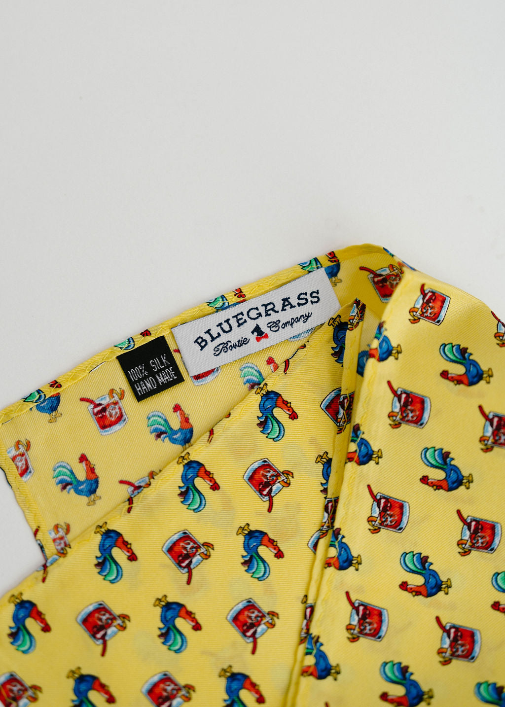 Cocktails Pocket Square - Yellow