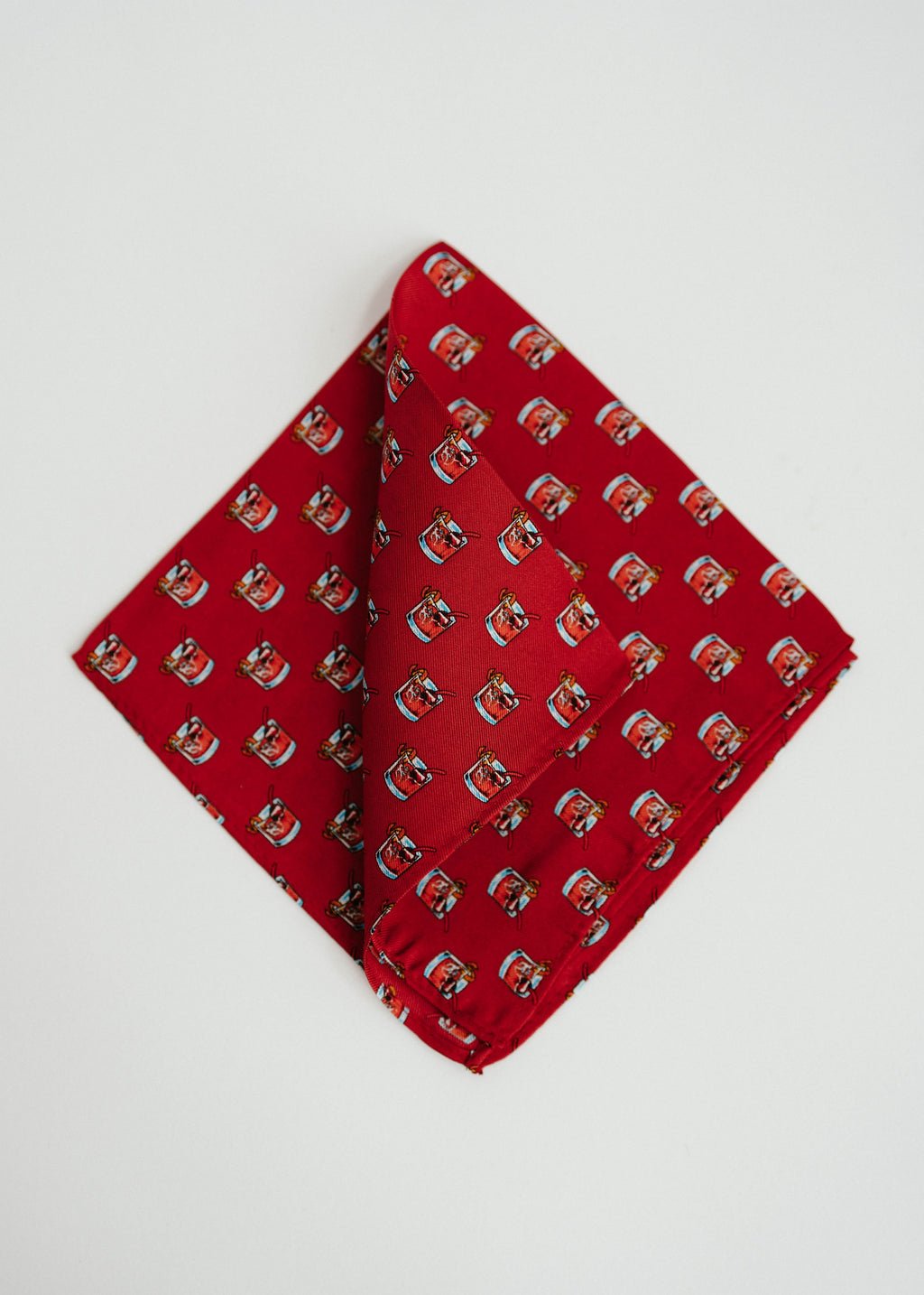 Old Fashioned Pocket Square - Red