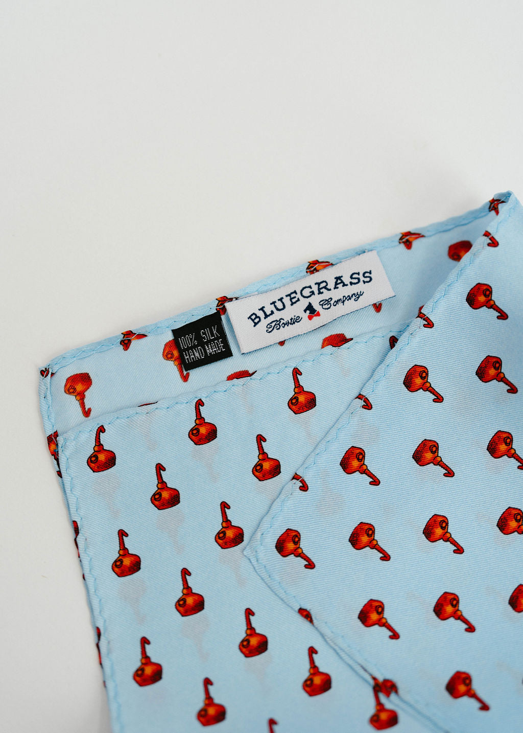 Copper Pot Still Pocket Square - Blue