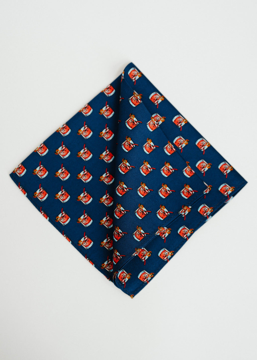 Old Fashioned Pocket Square - Navy