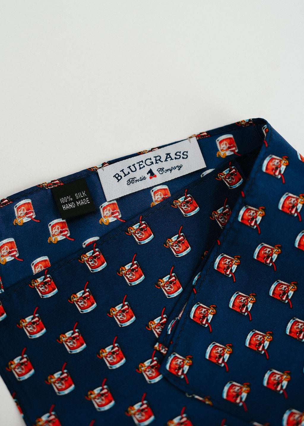Old Fashioned Pocket Square - Navy