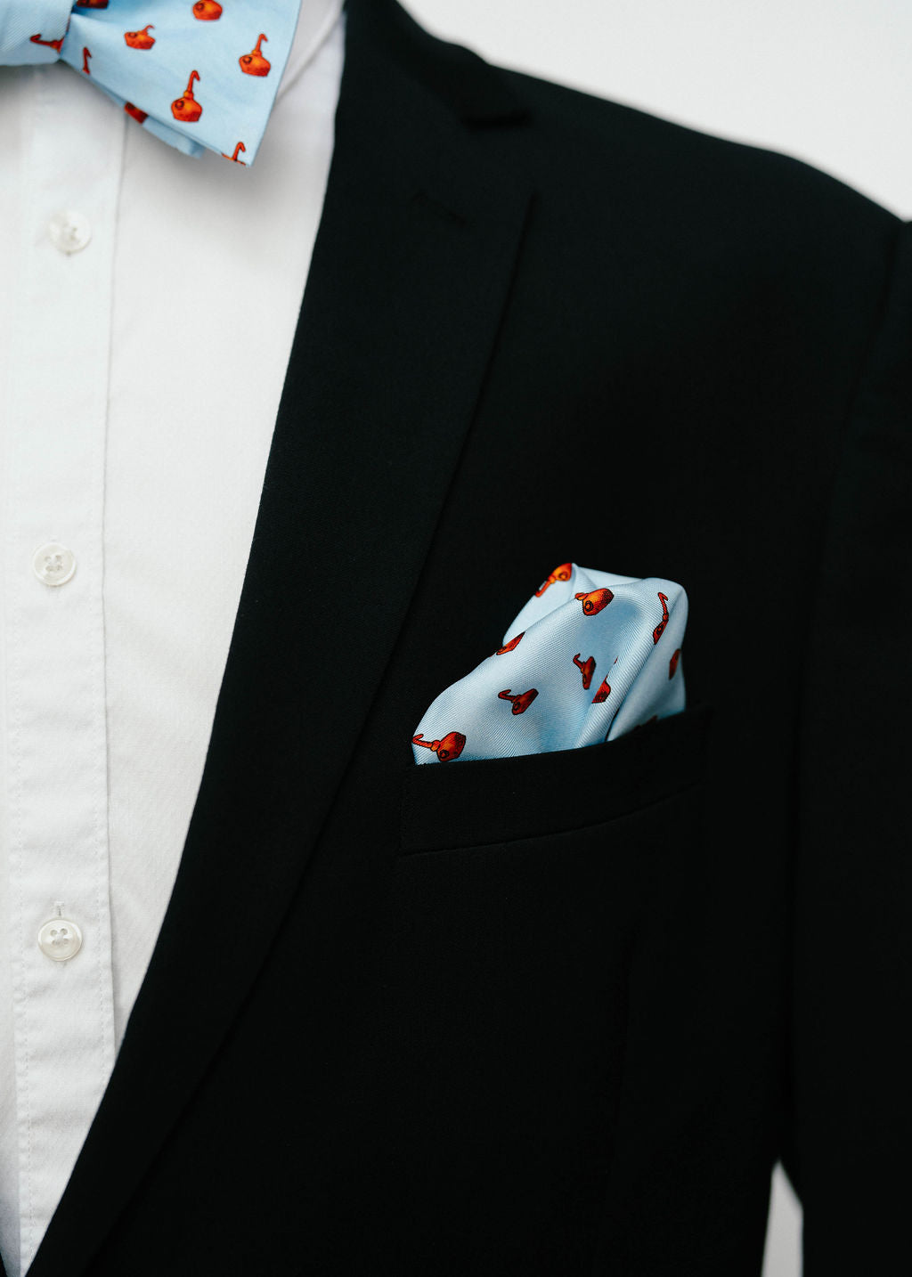 Copper Pot Still Pocket Square - Blue