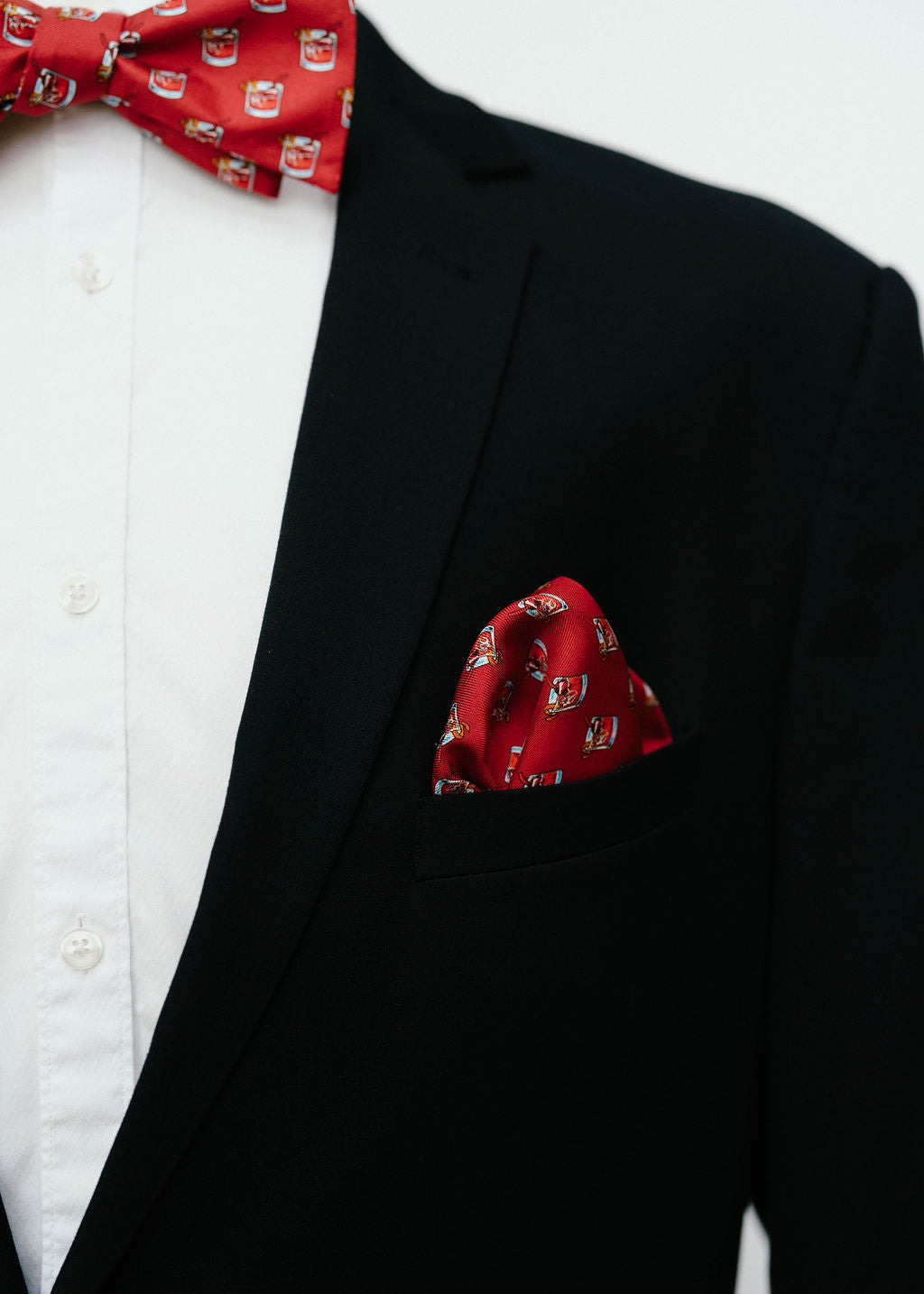 Old Fashioned Pocket Square - Red